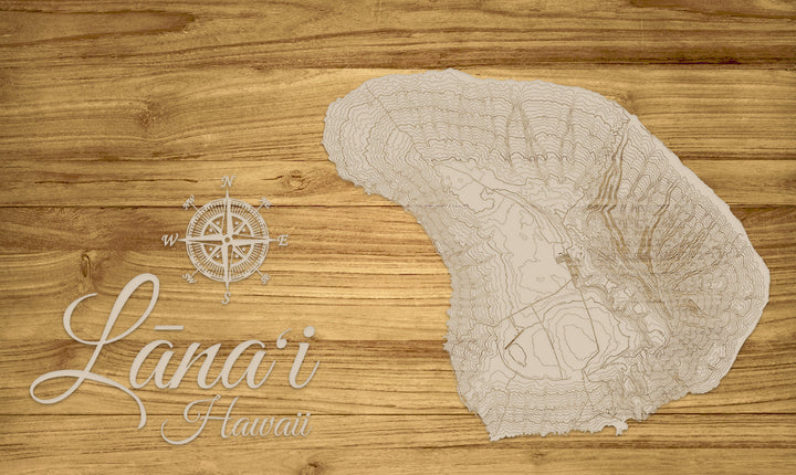 FP1584 - Lana'i, HI Engraved Map (Standard)