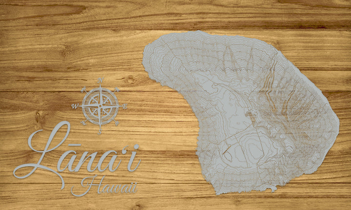 FP1584 - Lana'i, HI Engraved Map (Standard)