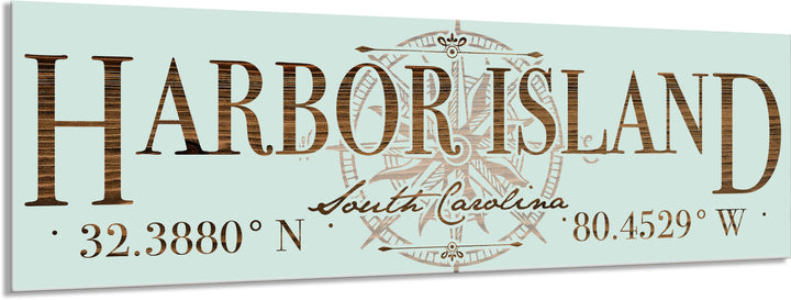 FP1662 - Harbor Island, SC Compass Engraved Stick (Standard)