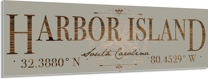 FP1662 - Harbor Island, SC Compass Engraved Stick (Standard)
