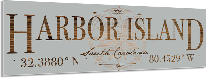 FP1662 - Harbor Island, SC Compass Engraved Stick (Standard)