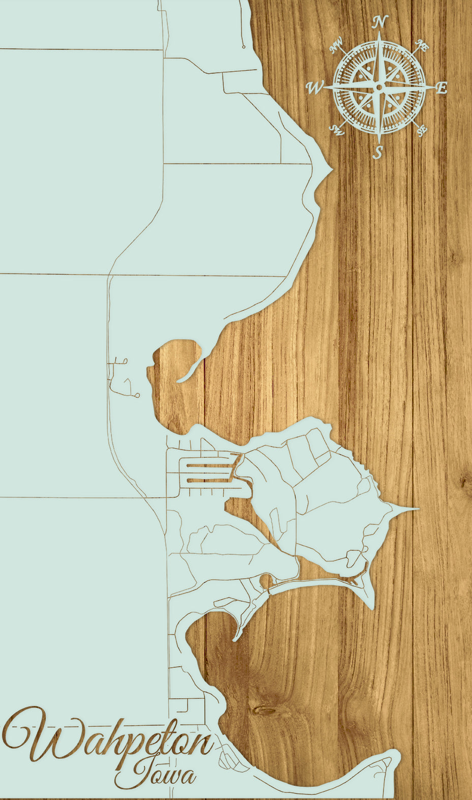 FP0690 - Wahpeton, IA Engraved Map (Standard)