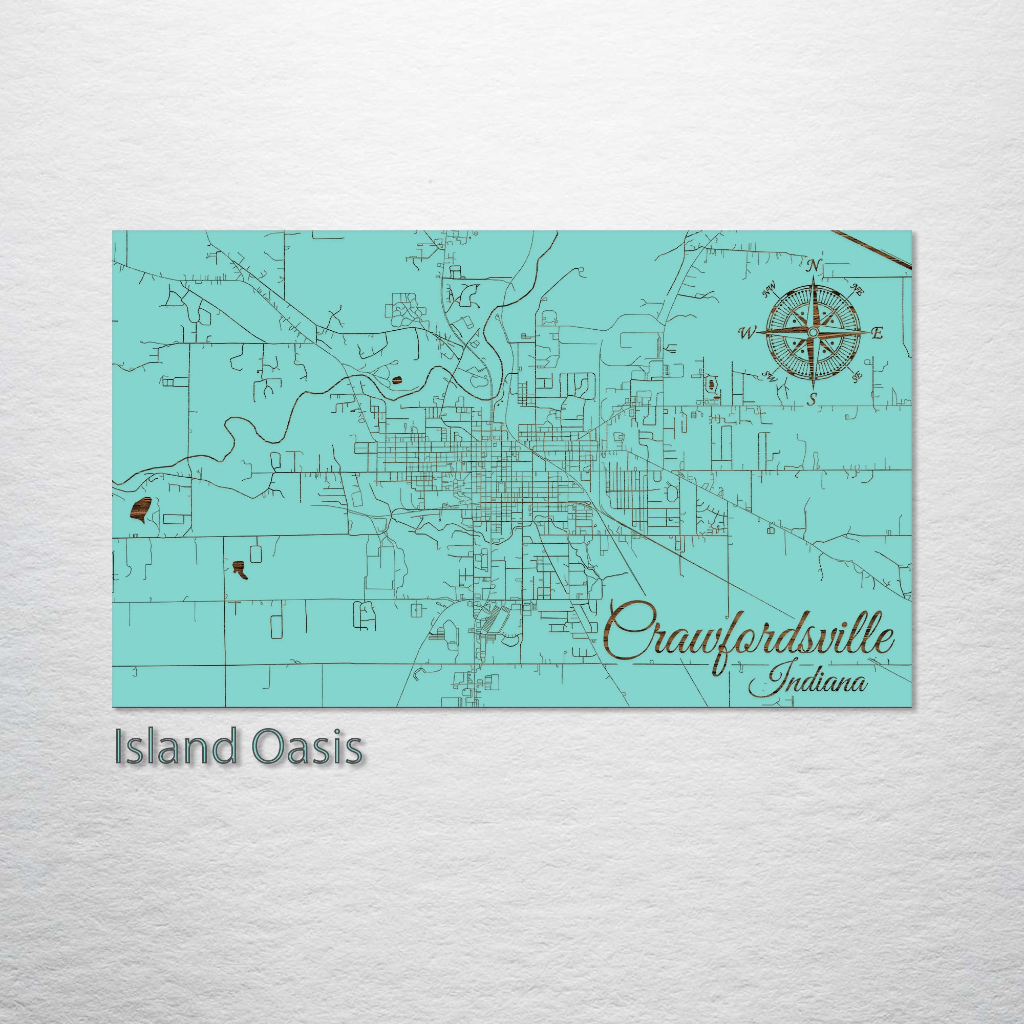 Crawfordsville, Indiana Street Map Fire & Pine