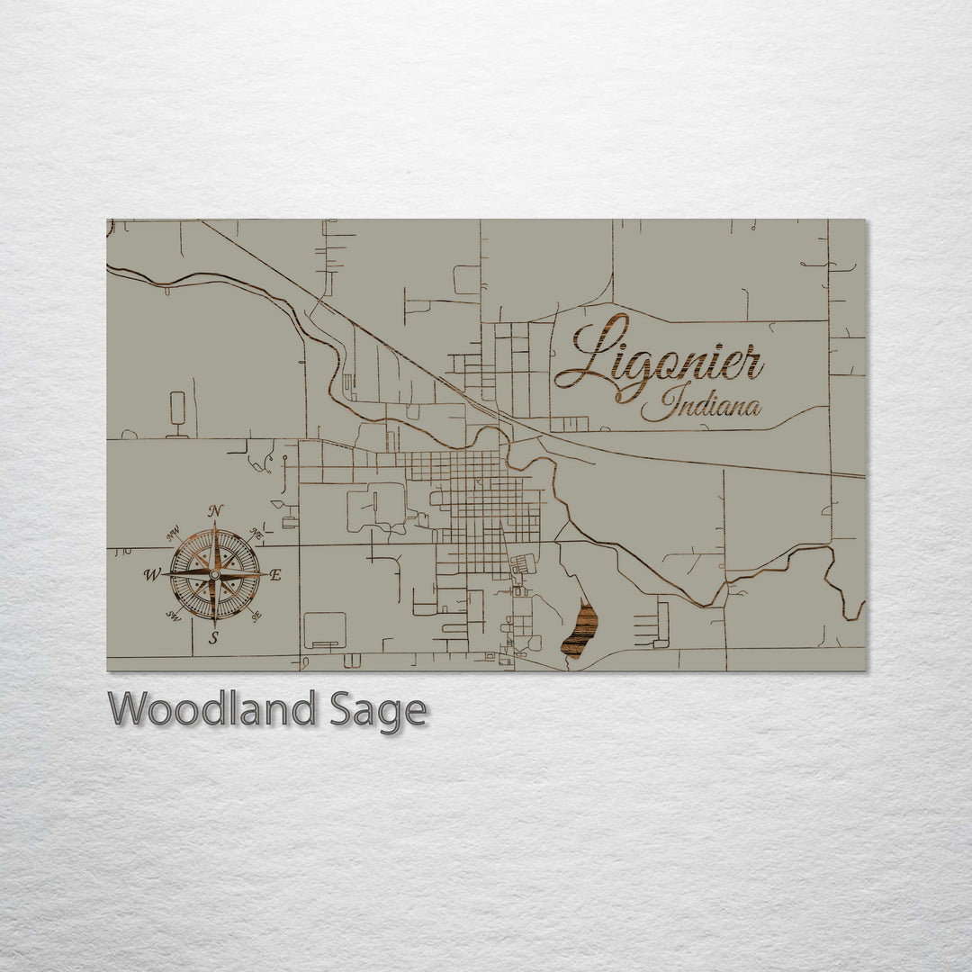 Ligonier, Indiana Street Map