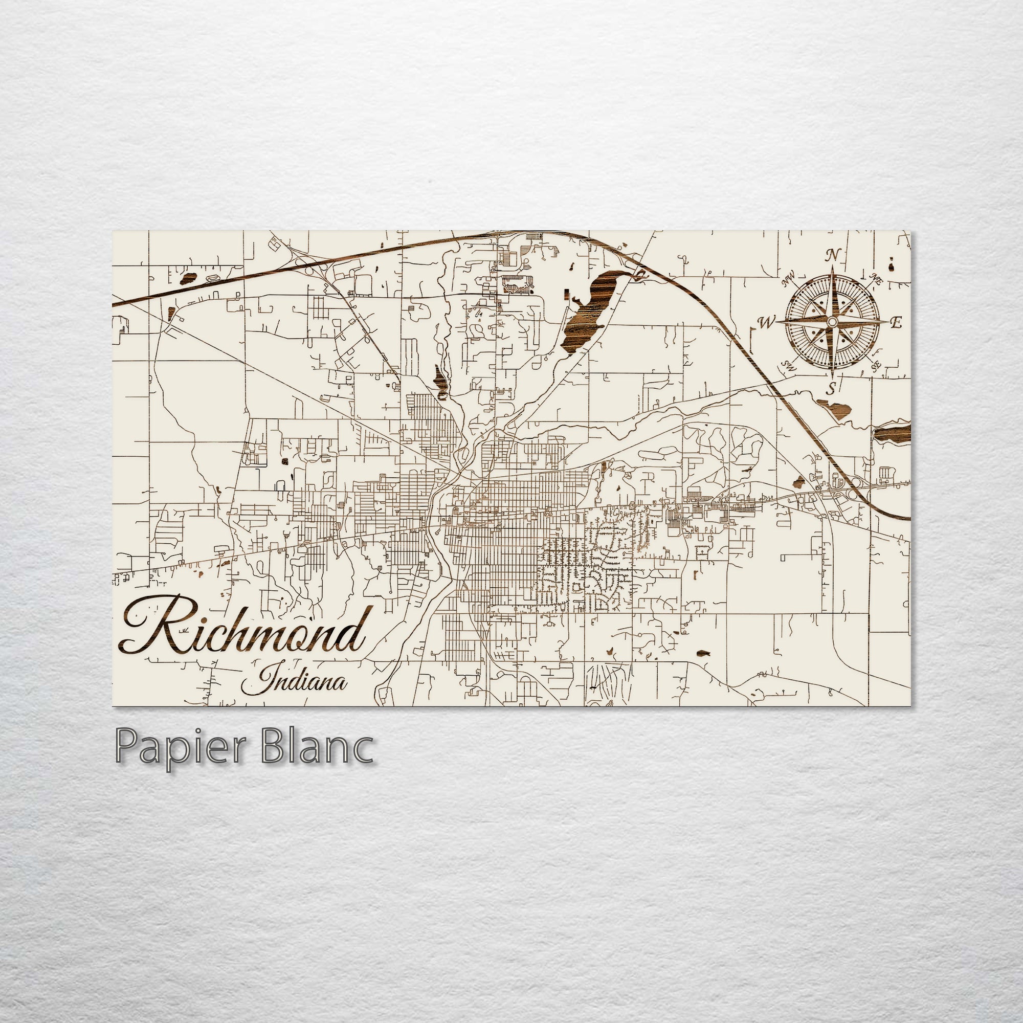 Richmond, Indiana Street Map – Fire & Pine