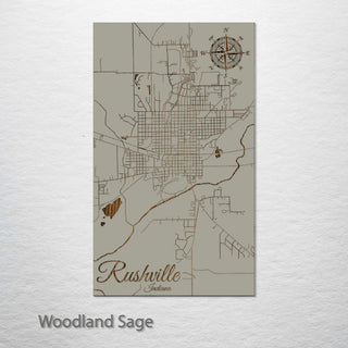 Rushville, Indiana Street Map