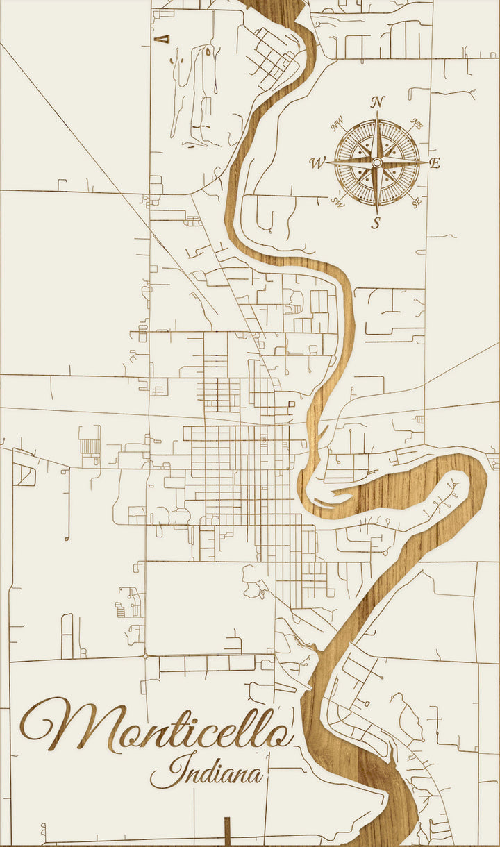 FP0976 - Montecillo, IN Engraved Map (Standard)