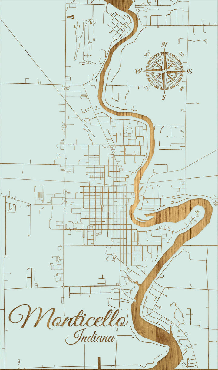 FP0976 - Montecillo, IN Engraved Map (Standard)