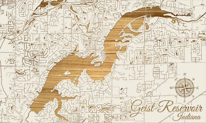 FP0684 - Geist Res, IN Engraved Map (Standard)