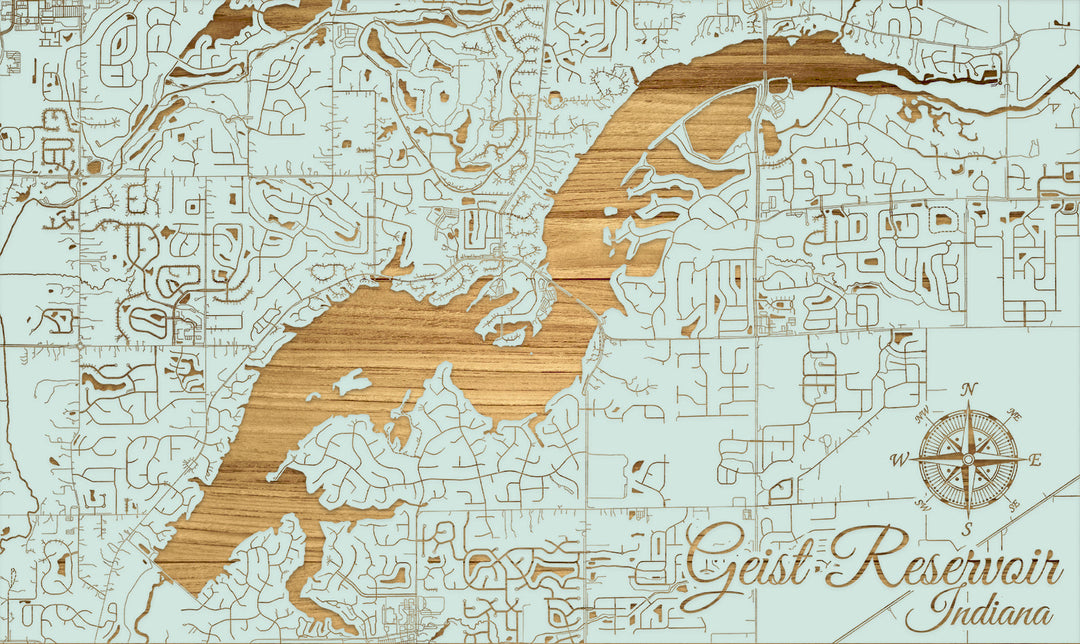 FP0684 - Geist Res, IN Engraved Map (Standard)
