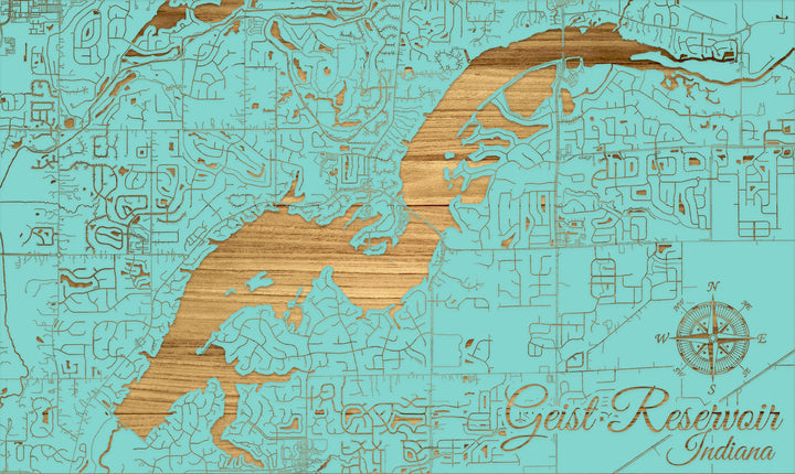 FP0684 - Geist Res, IN Engraved Map (Standard)