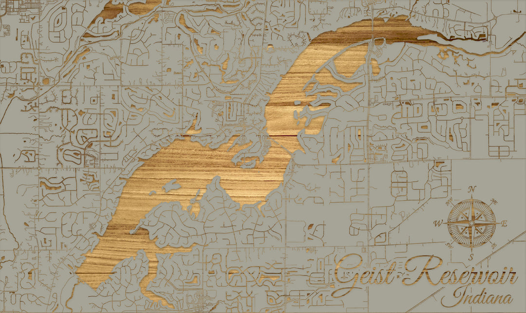 FP0684 - Geist Res, IN Engraved Map (Standard)