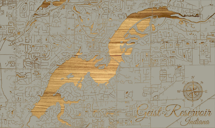 FP0684 - Geist Res, IN Engraved Map (Standard)