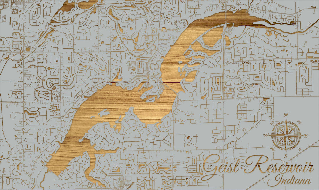 FP0684 - Geist Res, IN Engraved Map (Standard)