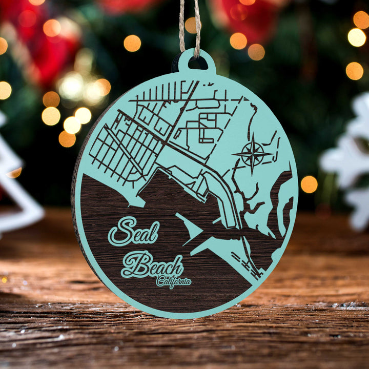 FP0680 - Seal Beach, CA Engraved Ornament (Bronze)