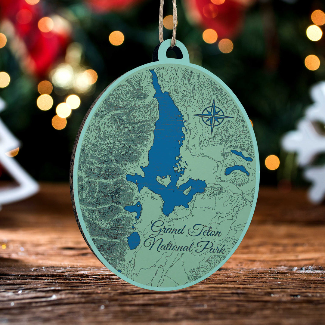 FP0614 - Grand Teton Nat'l Park Printed Ornament (Bronze)
