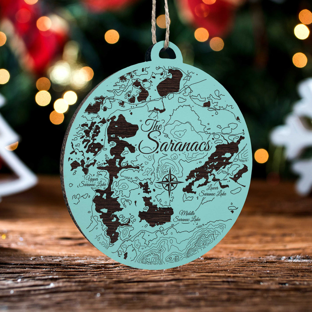 FP1112 - The Saranacs, NY Engraved Ornament (Silver)