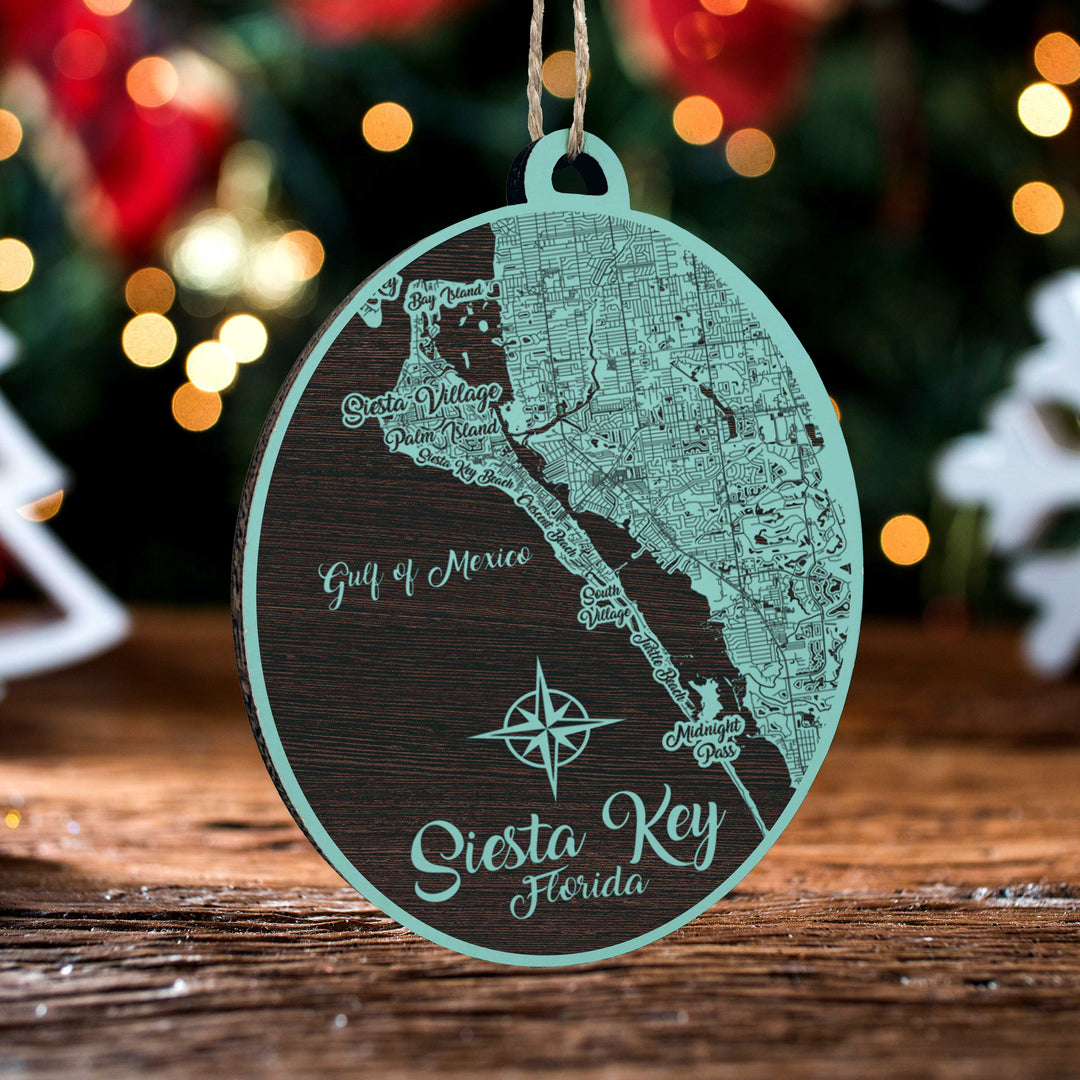 FP0596 - Siesta Key, FL Engraved Ornament (Standard)