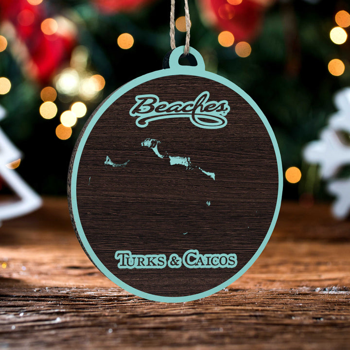 FP0699 - Turks & Caicos Beaches Engraved Ornament (Bronze)