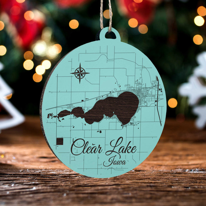 FP0827 - Clear Lake, IA Engraved Ornament (Standard)