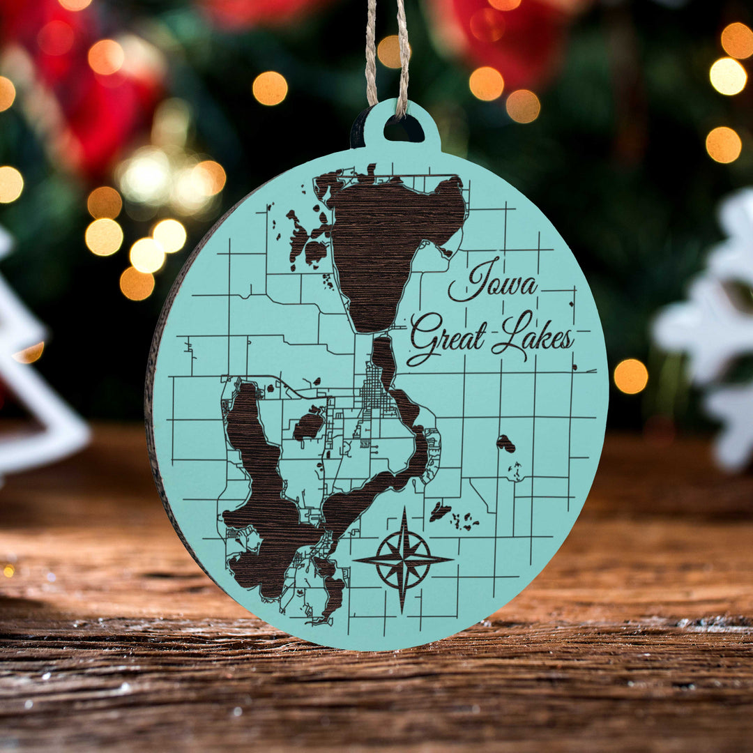 FP0690 - Iowa Great Lakes Engraved Ornament (Standard)