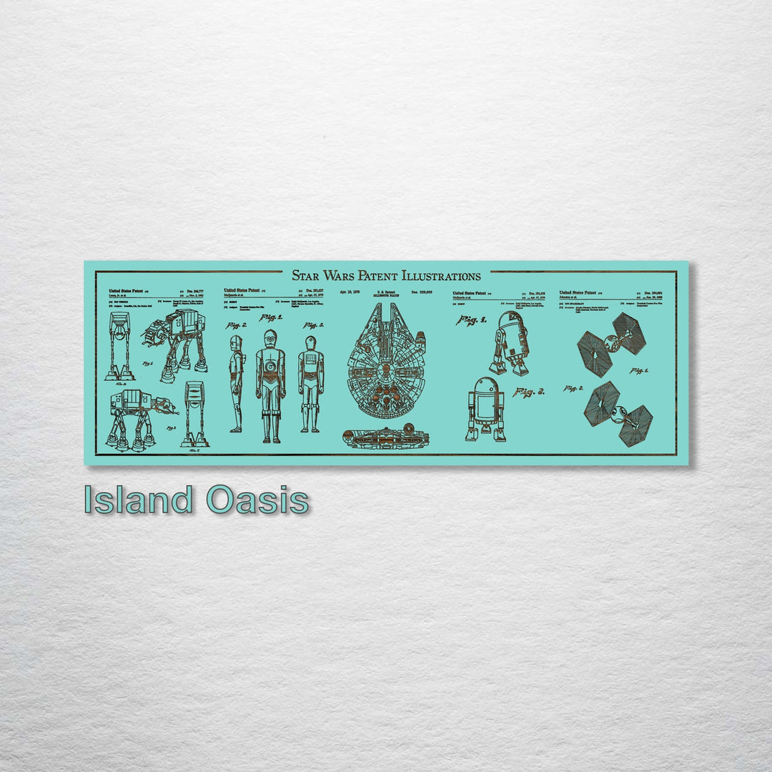 Star Wars Illustrations Engraved Panoramic (Gold)