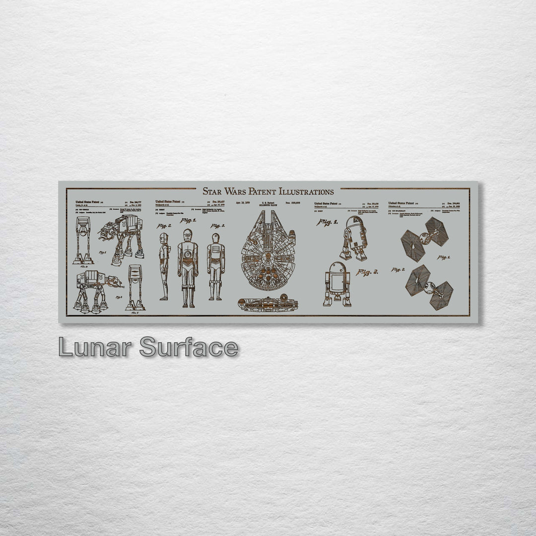 Star Wars Illustrations Engraved Panoramic (Gold)