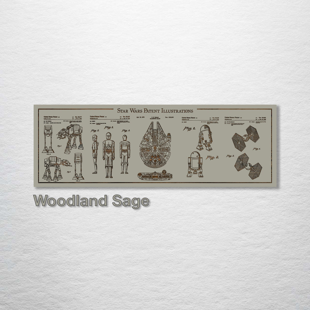 Star Wars Illustrations Engraved Panoramic (Gold)