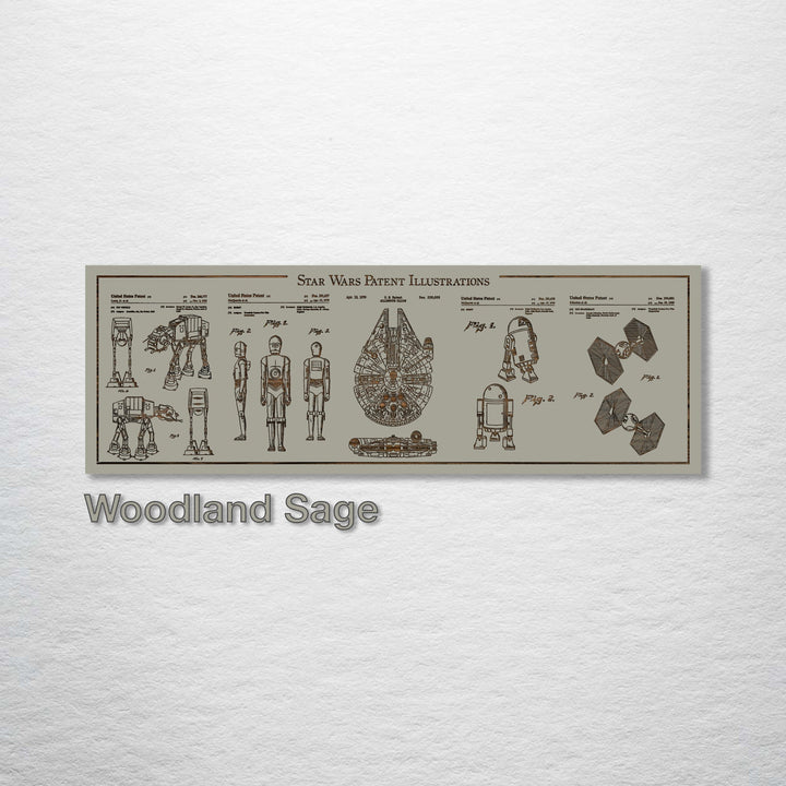 Star Wars Illustrations Engraved Panoramic (Gold)