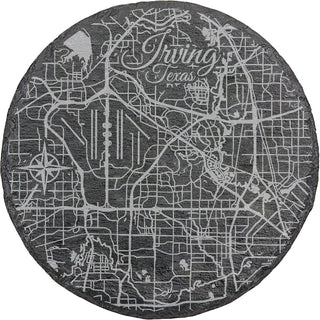 Irving, Texas Round Slate Coaster