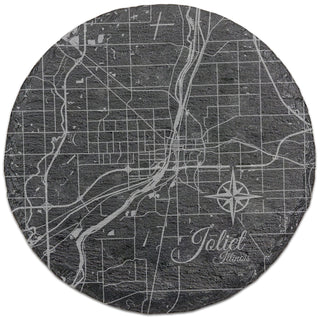 Joliet, Illinois Round Slate Coaster