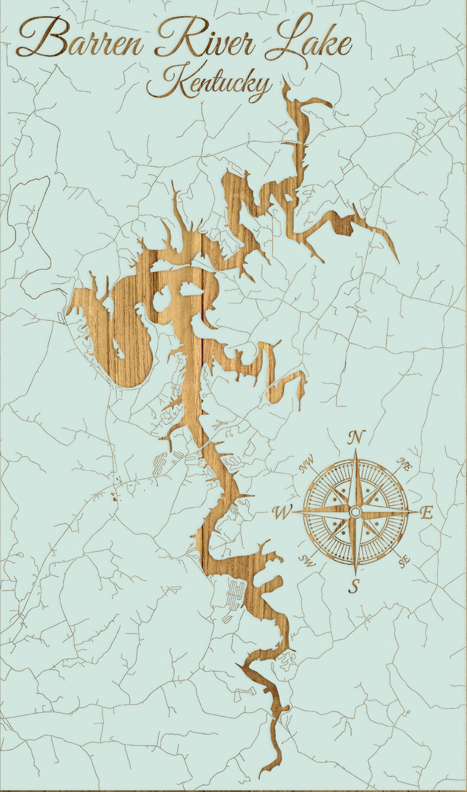 FP1108 - Barren River Lake, KY Engraved Map (Standard)