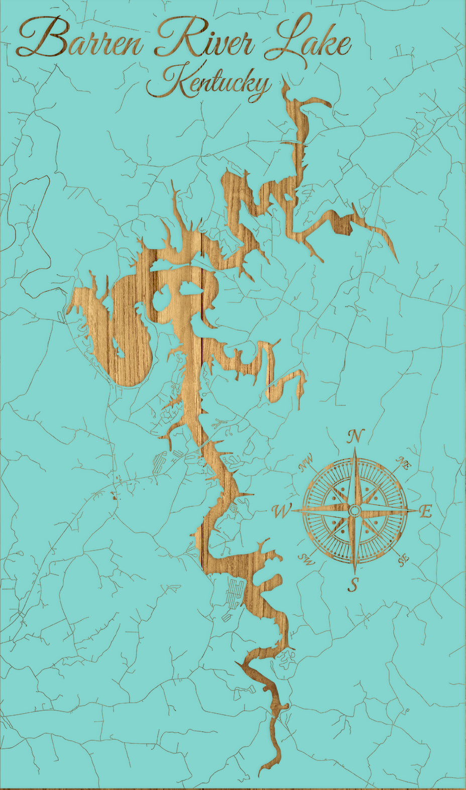 FP1108 - Barren River Lake, KY Engraved Map (Standard)
