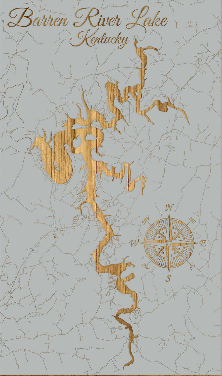 FP1108 - Barren River Lake, KY Engraved Map (Standard)