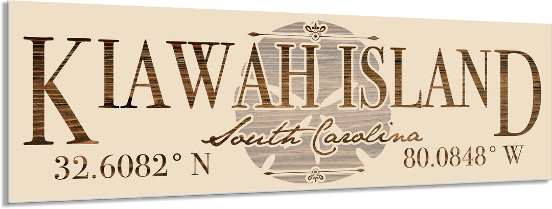 FP0736 - Kiawah Island, SC Sand Dollar Engraved Stick (Bronze)