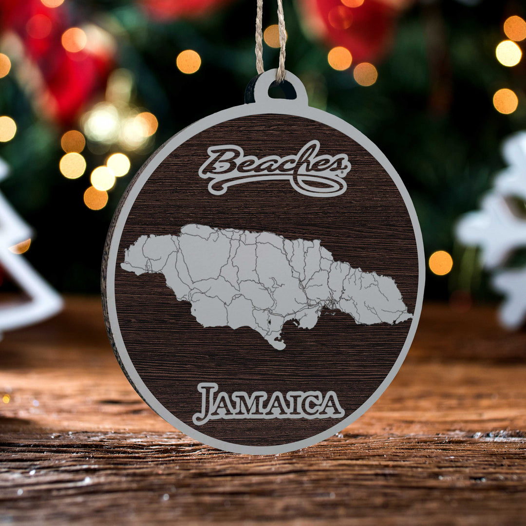 FP0699 - Jamaica Beaches Engraved Ornament (Bronze)