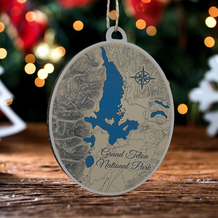 FP0614 - Grand Teton Nat'l Park Printed Ornament (Bronze)