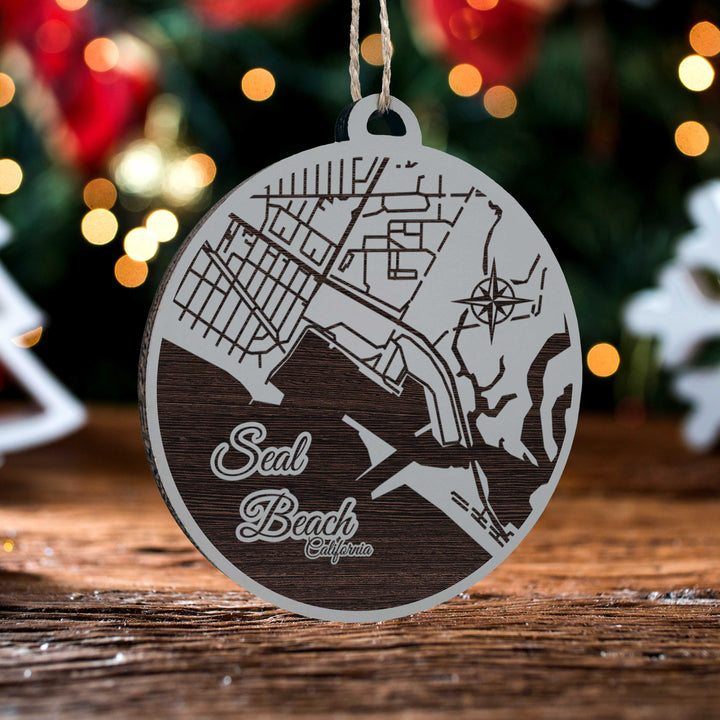 FP0680 - Seal Beach, CA Engraved Ornament (Bronze)