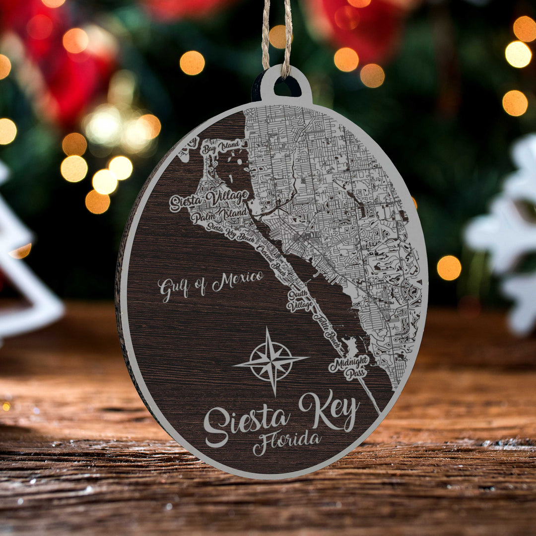 FP0596 - Siesta Key, FL Engraved Ornament (Standard)