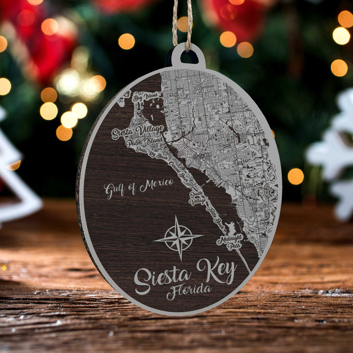 FP0596 - Siesta Key, FL Engraved Ornament (Standard)