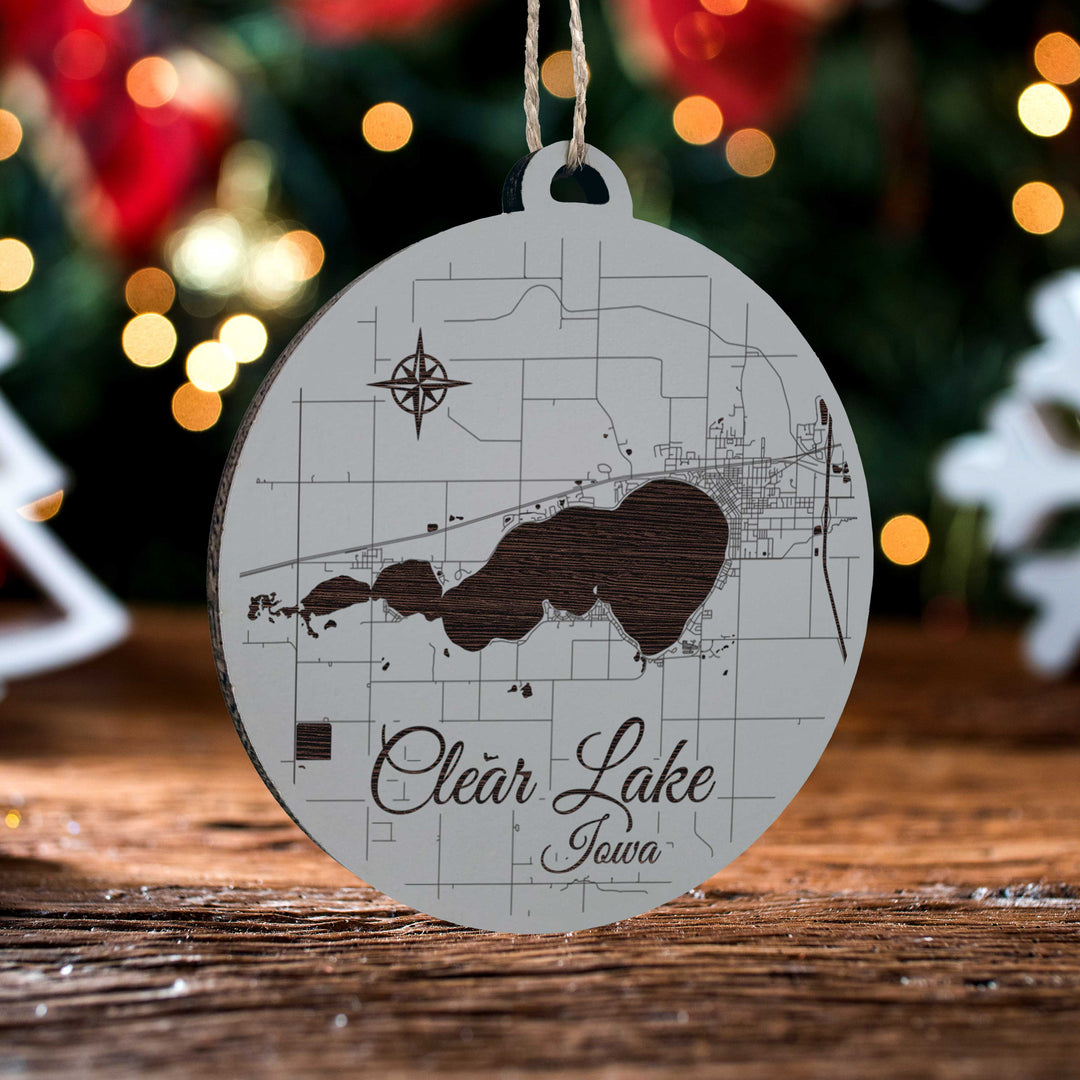 FP0827 - Clear Lake, IA Engraved Ornament (Standard)