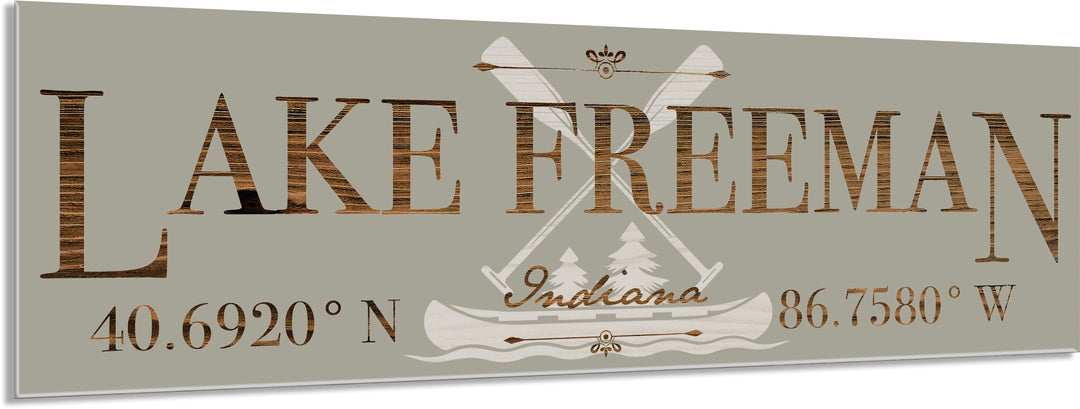 FP0976 - Lake Freeman, IN Engraved Stick (Standard)
