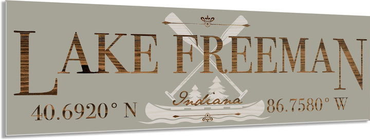FP0976 - Lake Freeman, IN Engraved Stick (Standard)