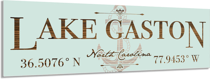 FP0849 - Lake Gaston, NC Anchor Engraved Stick (Standard)