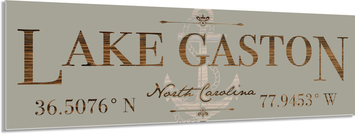 FP0849 - Lake Gaston, NC Anchor Engraved Stick (Standard)