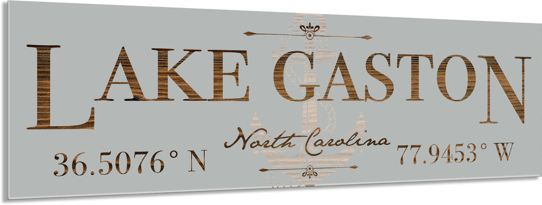 FP0849 - Lake Gaston, NC Anchor Engraved Stick (Standard)