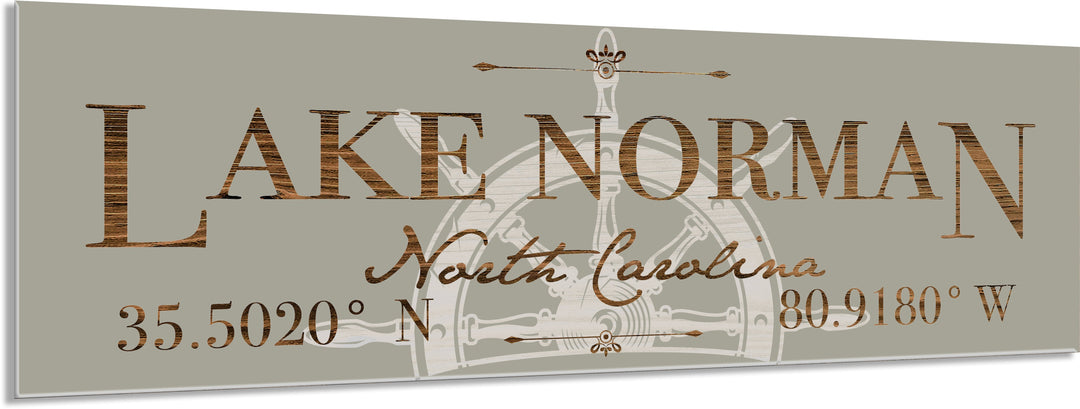 FP1665 - Lake Norman Helm, NC Engraved Stick (Standard)