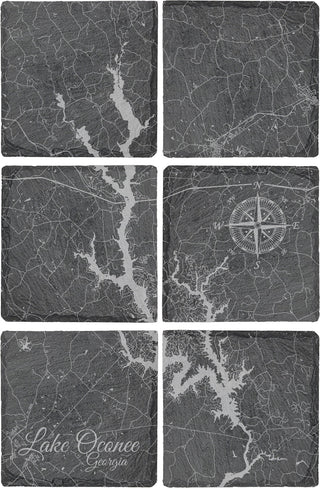 FP0829 - Lake Oconee Slate SQ Coaster Set (Standard)