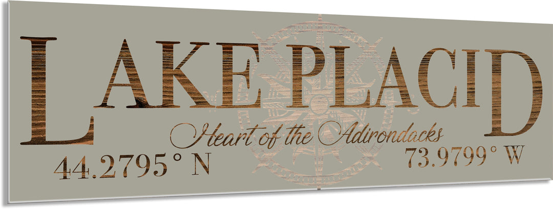 FP1112 - Lake Placid Heart of the Adirondacks, NY Engraved Stick (Silver)