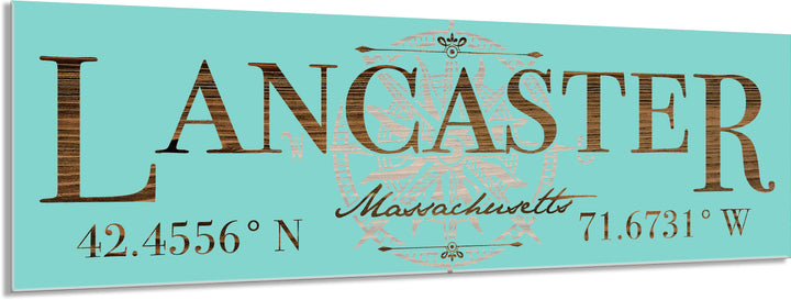 FP1039 - Lancaster, MA Stick w/ Compass Engraved Stick (Standard)
